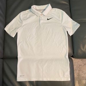 Nike White Dri-Fit Golf Polo Boys L.